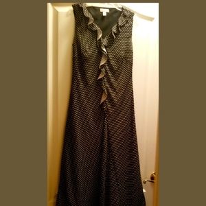 Black White polka dot dress-6p